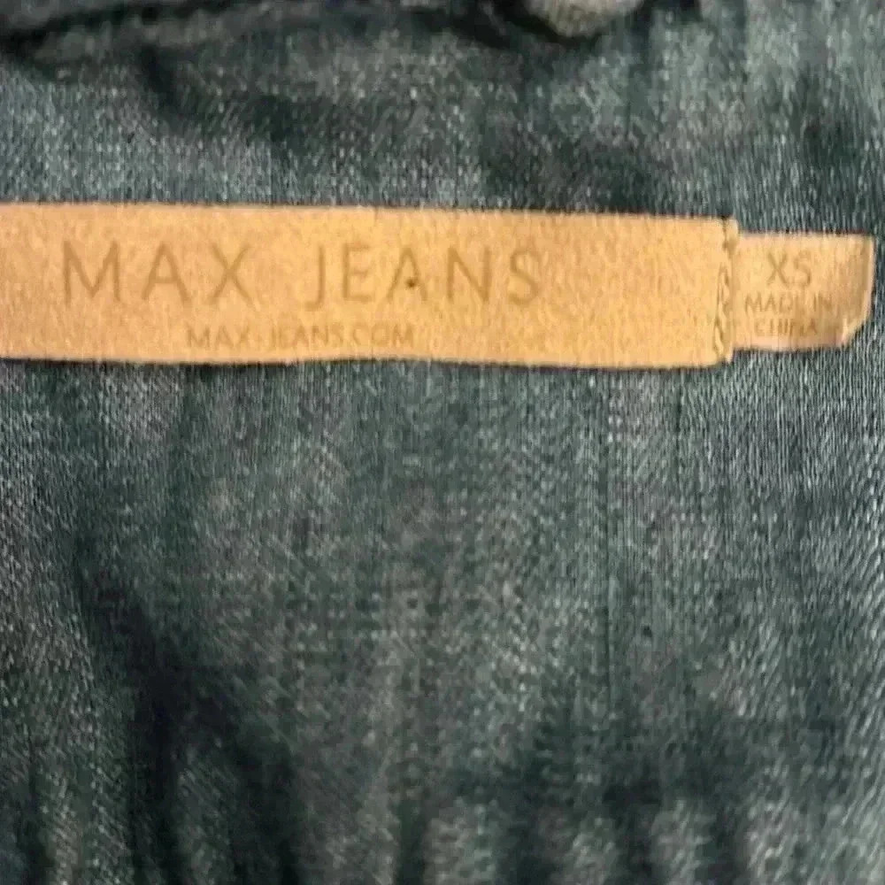 Max Jeans Vest Denim Chambray Cinch Waist Pockets Size XS Boho, rodeo, festival - Picture 3 of 3